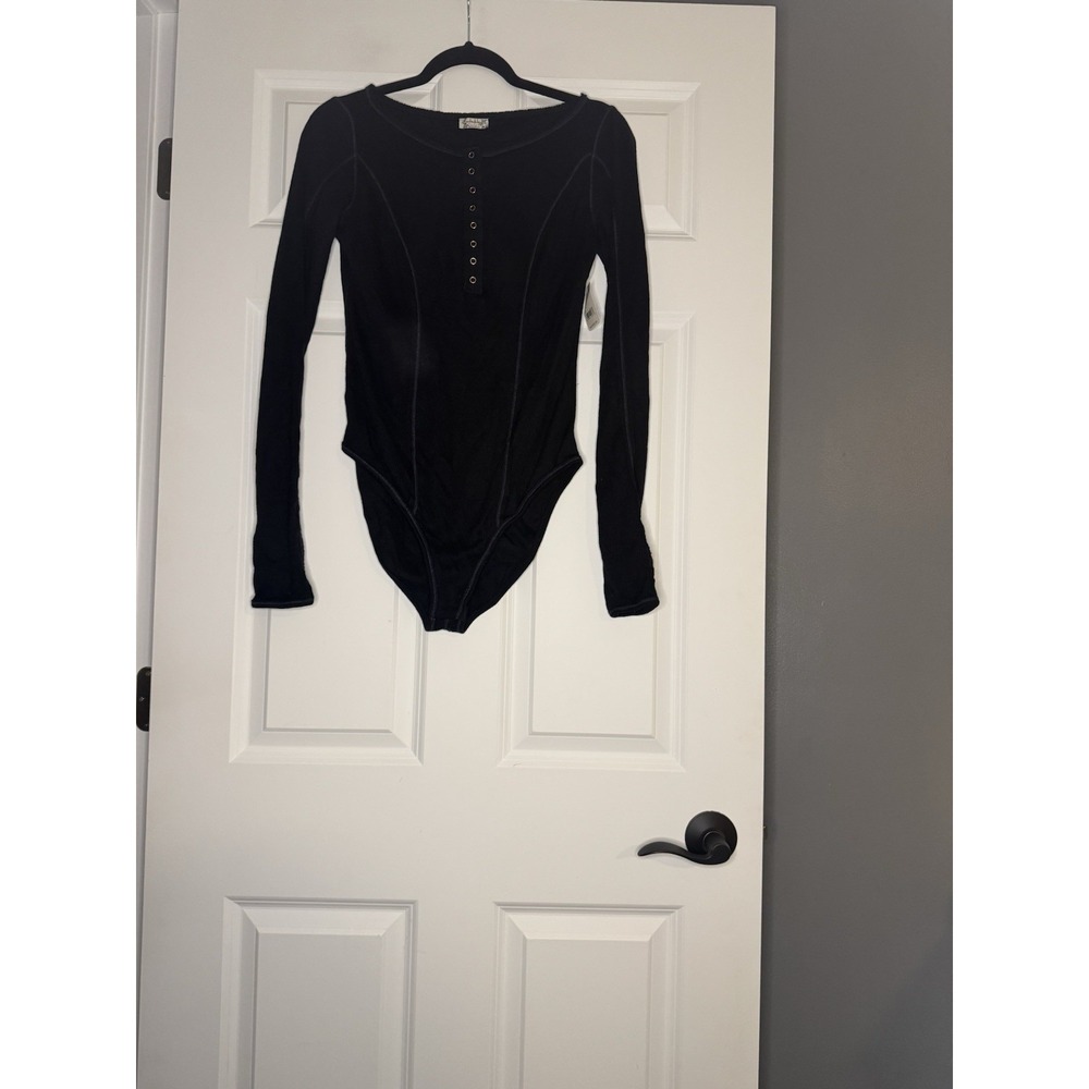 Free People Sloane Bodysuit Henley Style Small Nwt